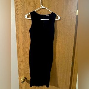 Black midi dress